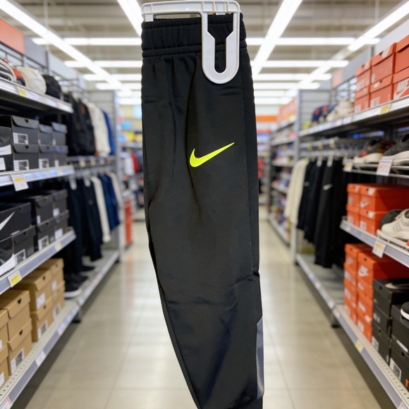 Nike Gray and Black Tracksuit with Neon Yellow Zipper - Picture 2 of 4